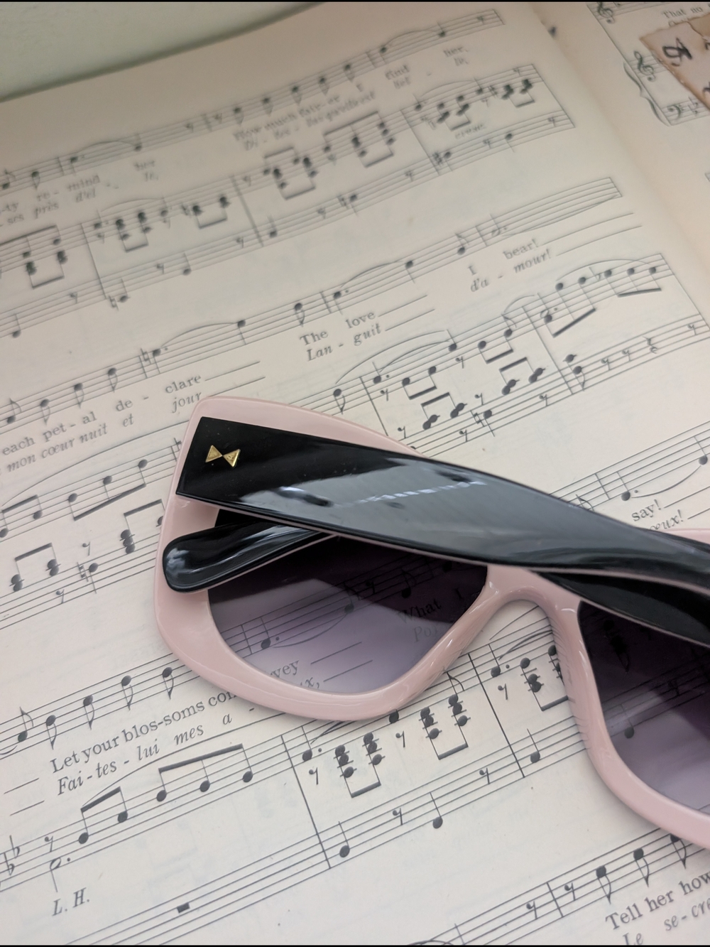 Lauren Conrad Women’s Black Cat-Eye Sunglasses with Purple Lenses - Picture 4 of 10